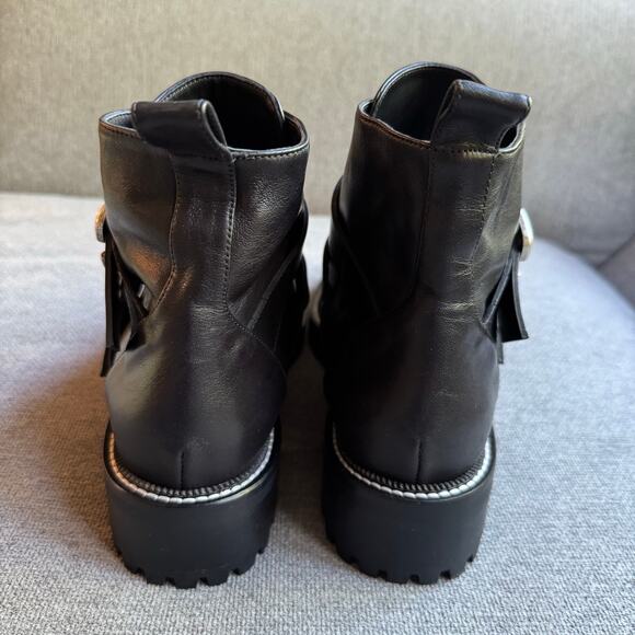 Freda Salvador Athena Sheaarling Leather Moto Boot Boho Women's Sz 8.5 - Picture 14 of 15